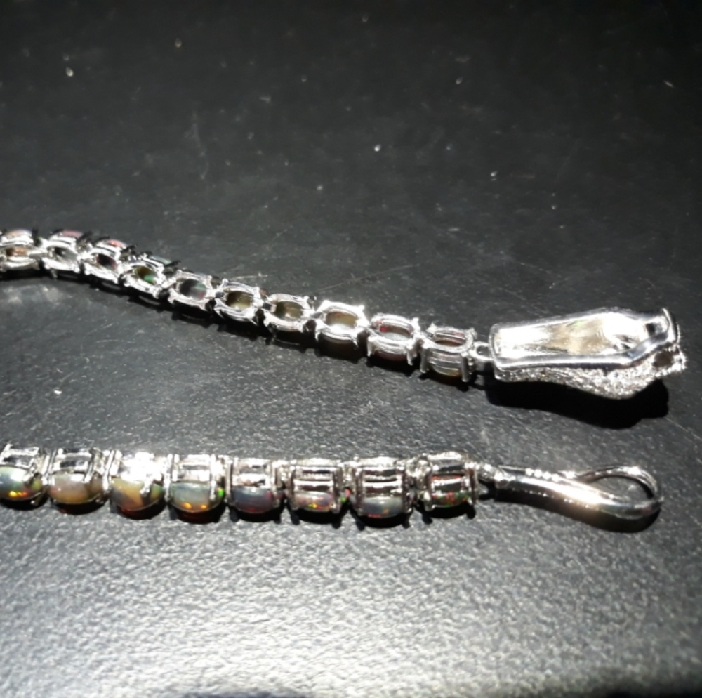 Natural Black Opal Serpent Bracelet L5 - Picture 3 of 3